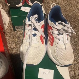 Jordan White and Red Sneakers Classic Design